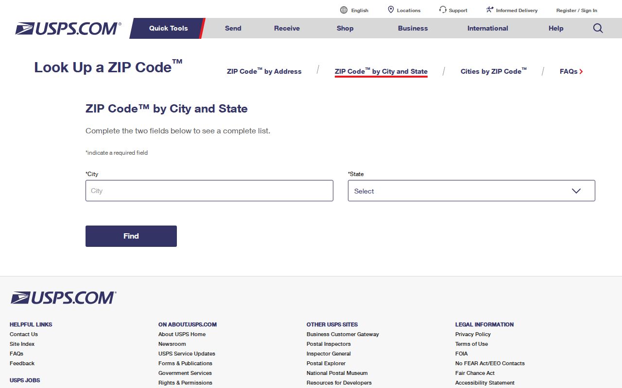 Maricopa ZIP code directory USPS city and state lookup